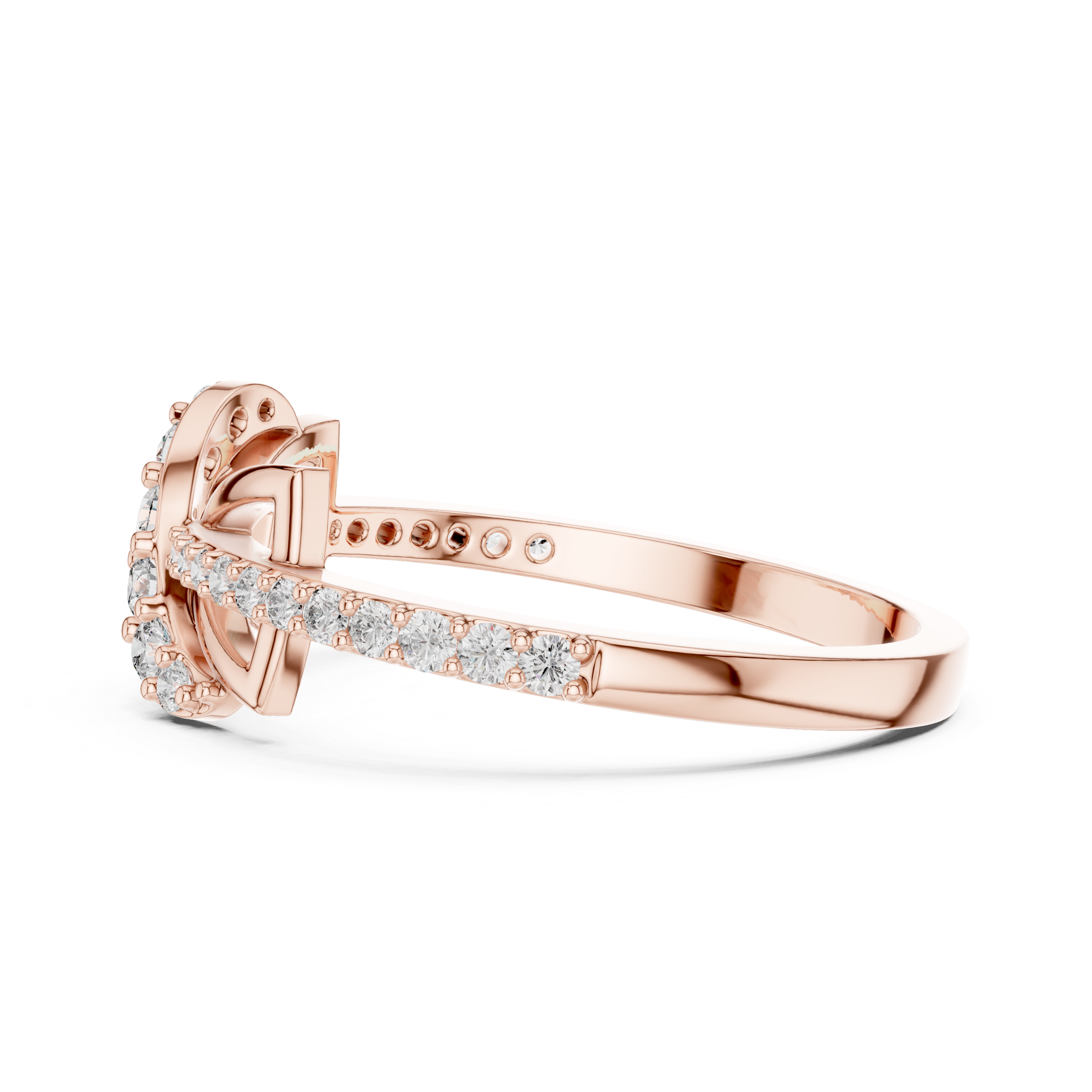 925 Silver Moissanite Geometric Crossover Swirl Ring 14K Gold Plated