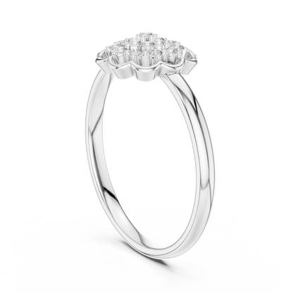 925 Silver Moissanite Vintage-Inspired Openwork Floral Mandala Ring 14K Gold Plated
