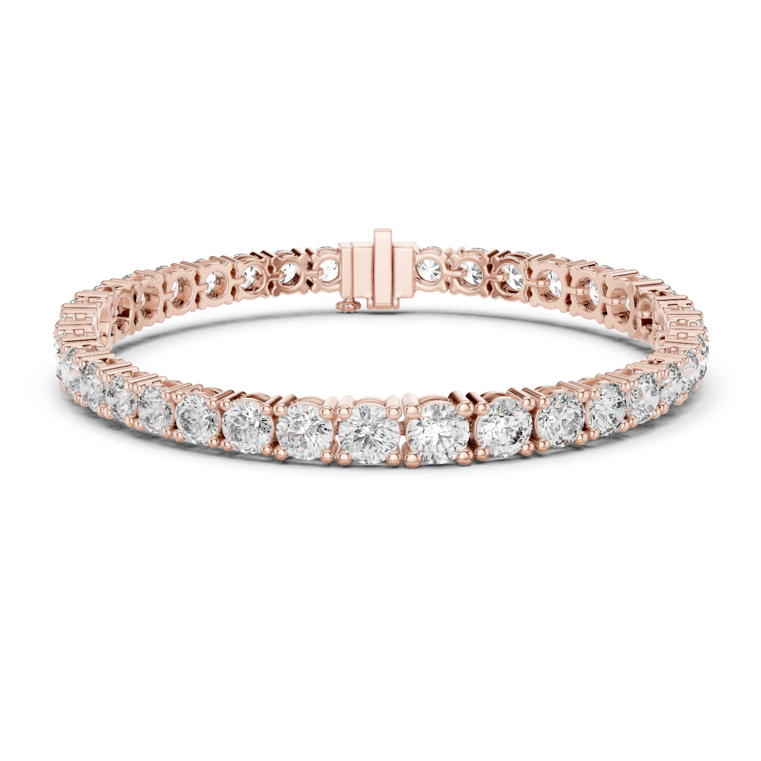 925 Silver Certified Moissanite Tennis Bracelet 14K Gold Plated