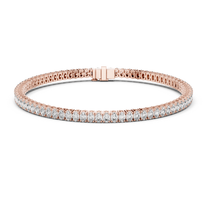 925 Silver Oval Cut Moissanite Tennis Bracelet 14K Gold Plated