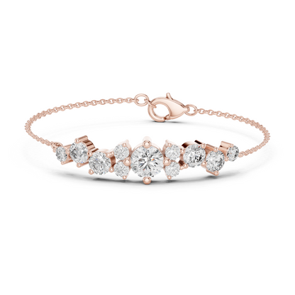 RKC 925 Sterling Silver 0,39Ct Moissanite női karkötő 14K sárga aranyozott, 11,50g