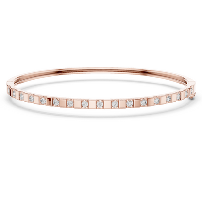 RKC 925 Perak Murni 0,39Ct Gelang Wanita Moissanite 14K Berlapis Emas Kuning Berat 11,50gm