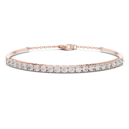 RKC 925 Sterling Silwer 0.39Ct Moissanite Damesarmband 14K Geelgoud Vergulde Wt 11.50gm