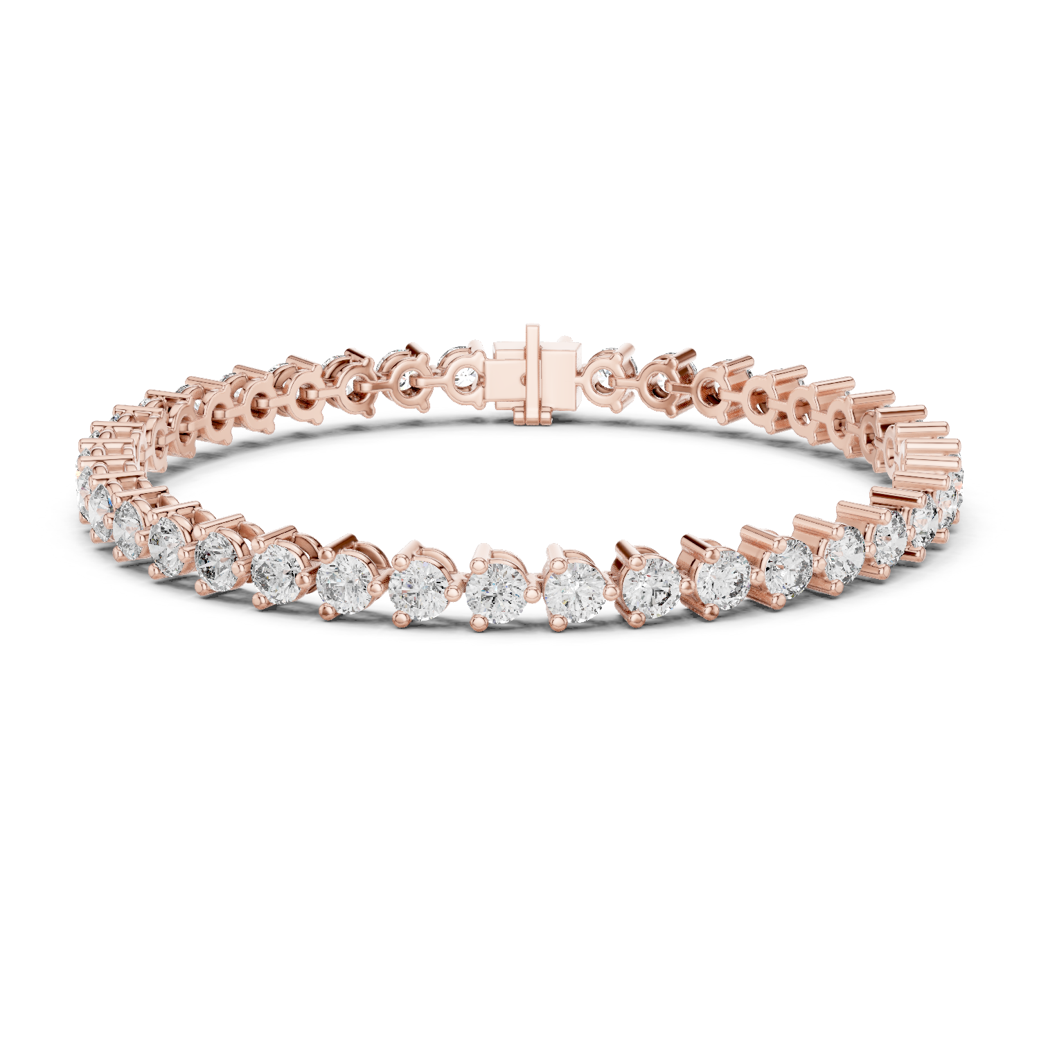 RKC 925 Perak Murni 0,39Ct Gelang Wanita Moissanite 14K Berlapis Emas Kuning Berat 11,50gm
