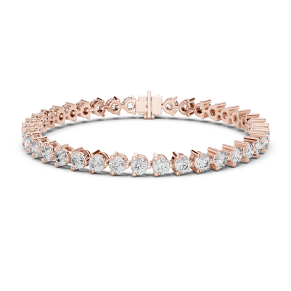 RKC 925 Perak Murni 0,39Ct Gelang Wanita Moissanite 14K Berlapis Emas Kuning Berat 11,50gm