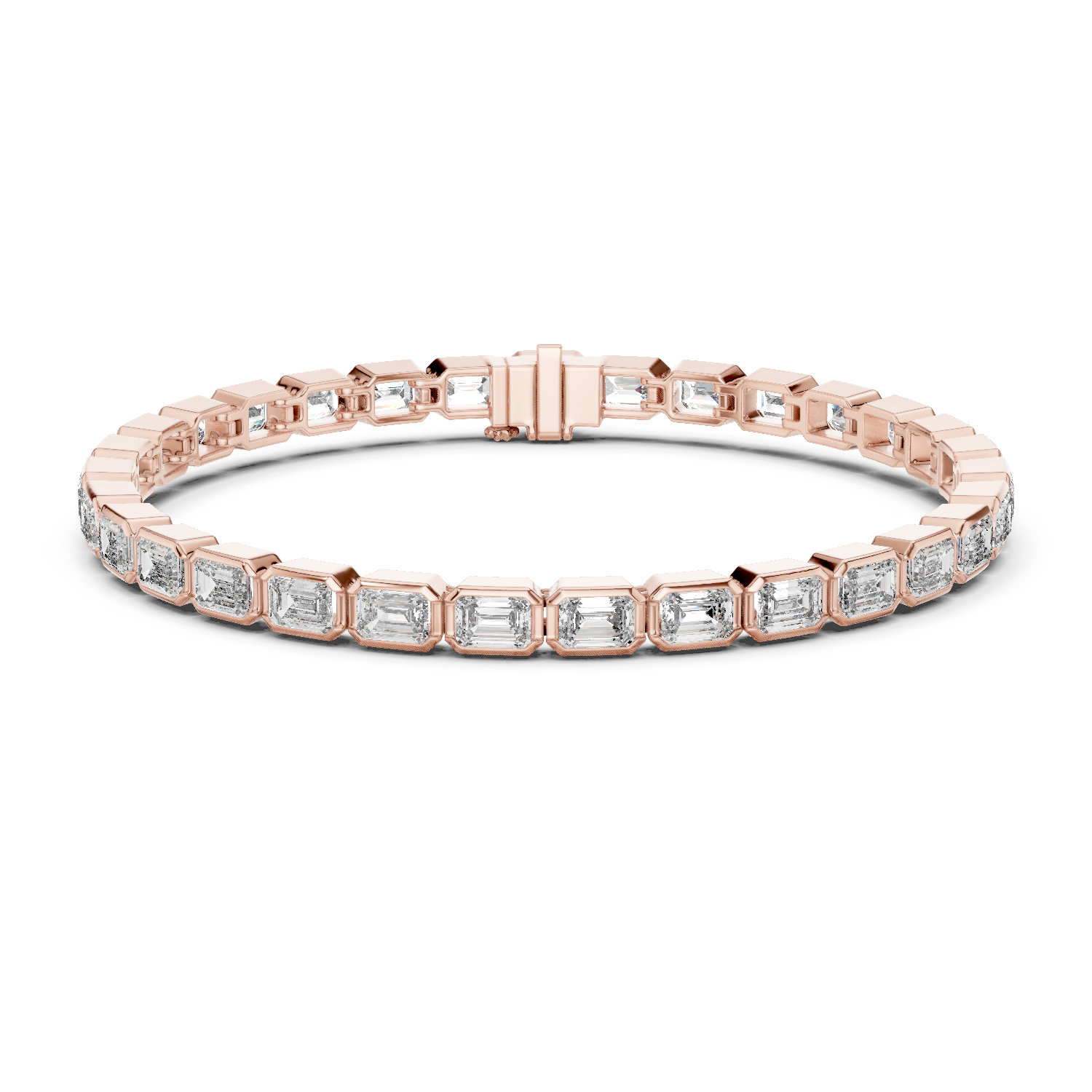 RKC Damen-Armband aus 925er-Sterlingsilber mit 0,39 Karat Moissanit, 14 Karat Gelbgold vergoldet, Gewicht 11,50 g