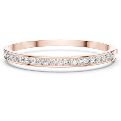 925 Silver Moissanite Channel Bracelet 14K Gold Plated