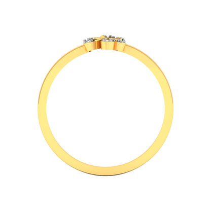 RKC 925 Silber Runder Moissanit Goldener Stapelring Gold über Damenring Schmuck Gewicht 1 g Breite 1,7 mm
