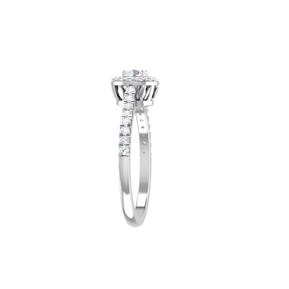 RKC Edler Ehering aus 925er Silber, Moissanit-Statement-Ring für Damen, Gewicht 1,5 g