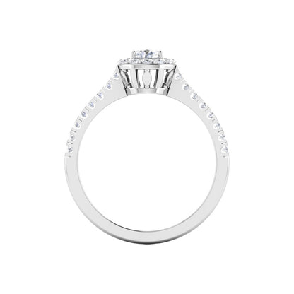 RKC Edler Ehering aus 925er Silber, Moissanit-Statement-Ring für Damen, Gewicht 1,5 g