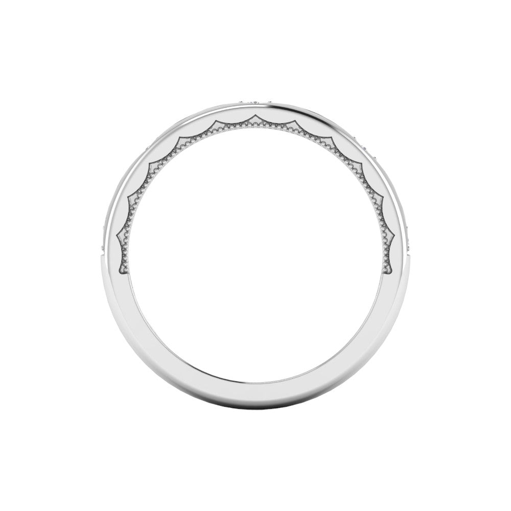 RKC 925 Silber runder Moissanit-Liebesversprechen-Damen-Bandring, 14 Karat Rose über Silber, Gewicht 2,50 g, Breite 3,20 mm