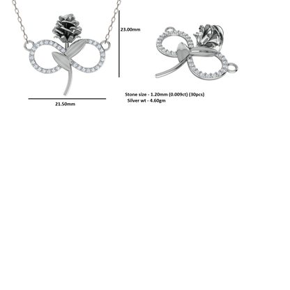 RKC 0,27 Karat Moissanit-Blumenanhänger, 925er Silberschmuck, 14 Karat Gelbgold vergoldet, Gewicht 4,60 g, Höhe 23,00 mm
