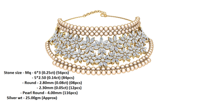 Collana affascinante con moissanite RKC 27,00 CT Argento 925 placcato oro giallo 14k Peso del prodotto 25,00 GM
