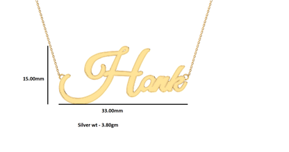 RKC Customize Name Pendant Necklace 14k White Gold Plated 925 Silver Birthday Gift