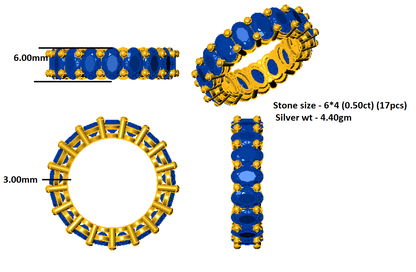 Anello di fidanzamento con moissanite taglio ovale RKC da 8,5 carati, argento 925, placcato oro giallo 14k, per donna, peso 4,40 g, larghezza 6 mm