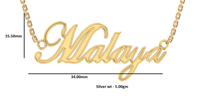 RKC Namens-Anhänger-Halskette, 925er Silberschmuck, 14 Karat Rosévergoldung, Produktgewicht: 5,00 GM, Höhe: 15,50 mm