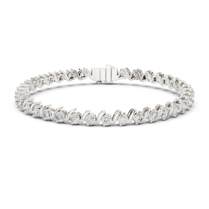 RKC – bracelet en argent Sterling 925 pour femmes, 0,39 ct, Moissanite, plaqué or jaune 14 carats, poids 11,50 g