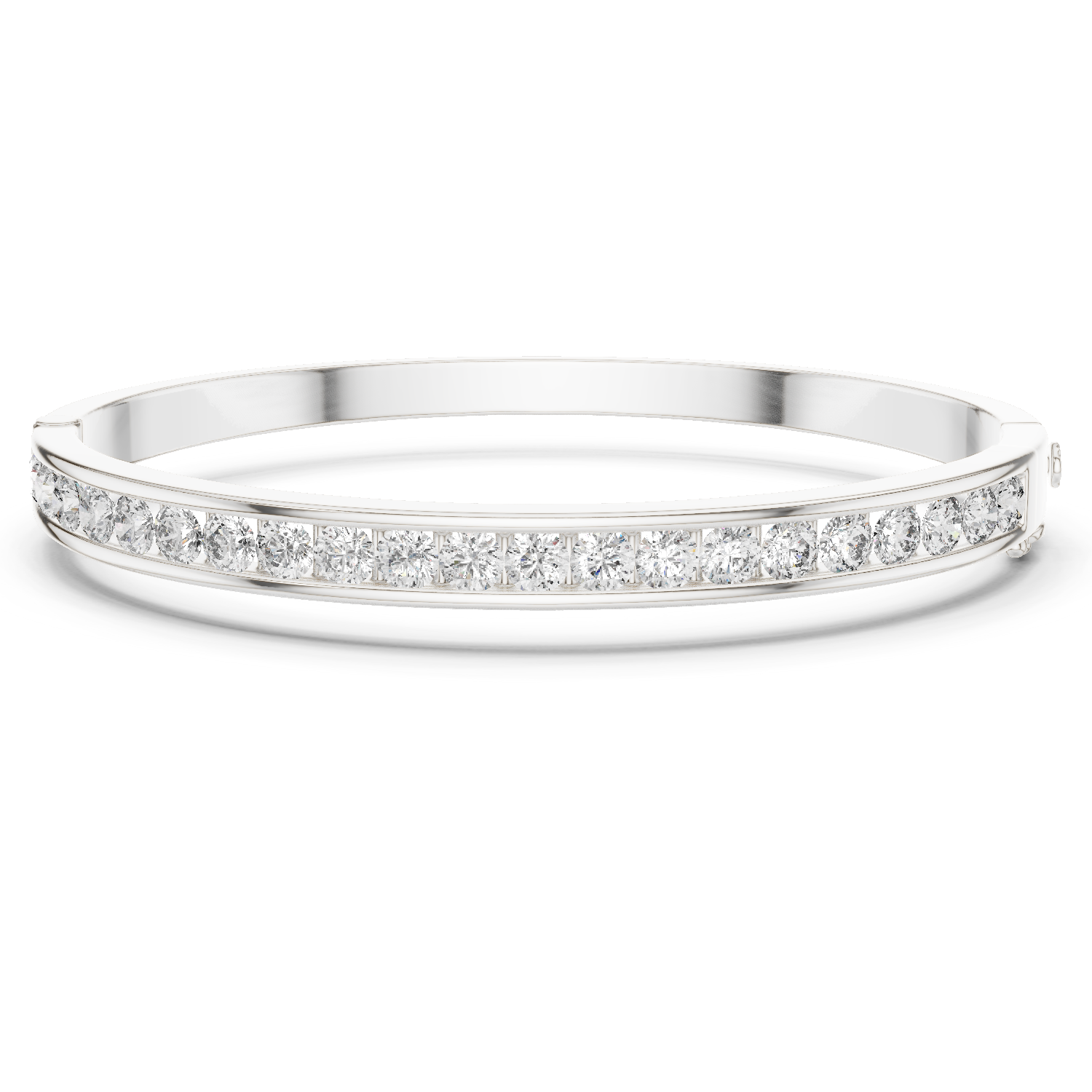 925 Silver Moissanite Channel Bracelet 14K Gold Plated