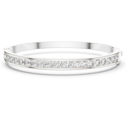 925 Silver Moissanite Channel Bracelet 14K Gold Plated