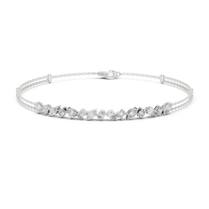 RKC 925 Sterling Silver 0,39Ct Moissanite női karkötő 14K sárga aranyozott, 11,50g