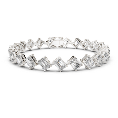 RKC 925 Sterling Silver 0,39Ct Moissanite női karkötő 14K sárga aranyozott, 11,50g