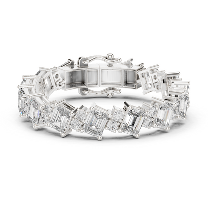 RKC 925 Sterling Silver 0,39Ct Moissanite női karkötő 14K sárga aranyozott, 11,50g