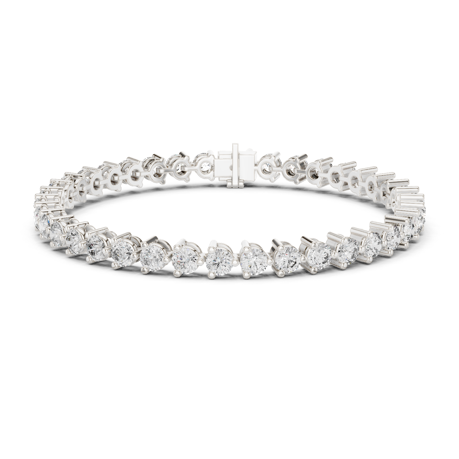 RKC 925 Perak Murni 0,39Ct Gelang Wanita Moissanite 14K Berlapis Emas Kuning Berat 11,50gm