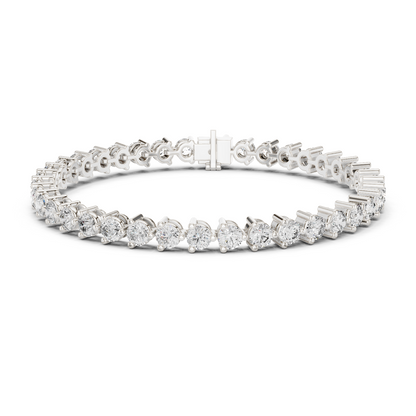RKC 925 Perak Murni 0,39Ct Gelang Wanita Moissanite 14K Berlapis Emas Kuning Berat 11,50gm