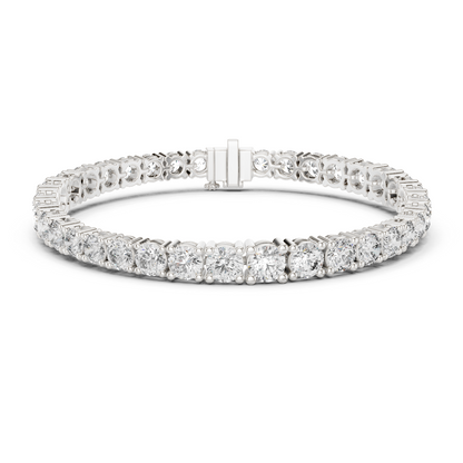 925 Silver Certified Moissanite Tennis Bracelet 14K Gold Plated