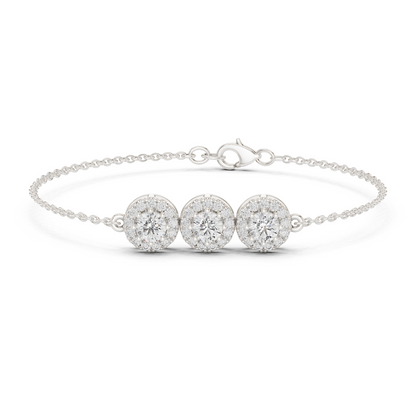 RKC 925 Sterling Silver 0,39Ct Moissanite női karkötő 14K sárga aranyozott, 11,50g