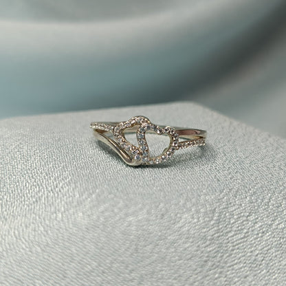 RKC 0.25 Ct Real Moissanite Heart Shaped Valentine Special Proposal Rings 925 Sterling Silver