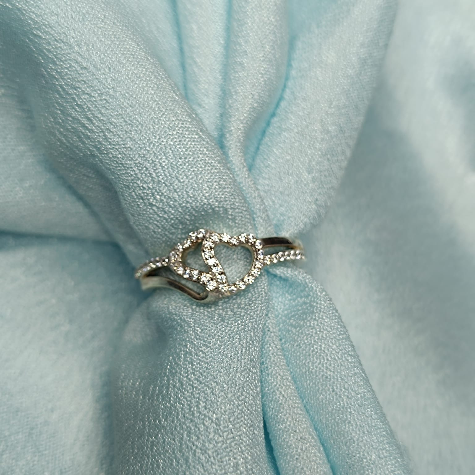RKC 0.25 Ct Real Moissanite Heart Shaped Valentine Special Proposal Rings 925 Sterling Silver