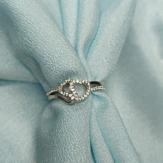 RKC 0.25 Ct Real Moissanite Heart Shaped Valentine Special Proposal Rings 925 Sterling Silver