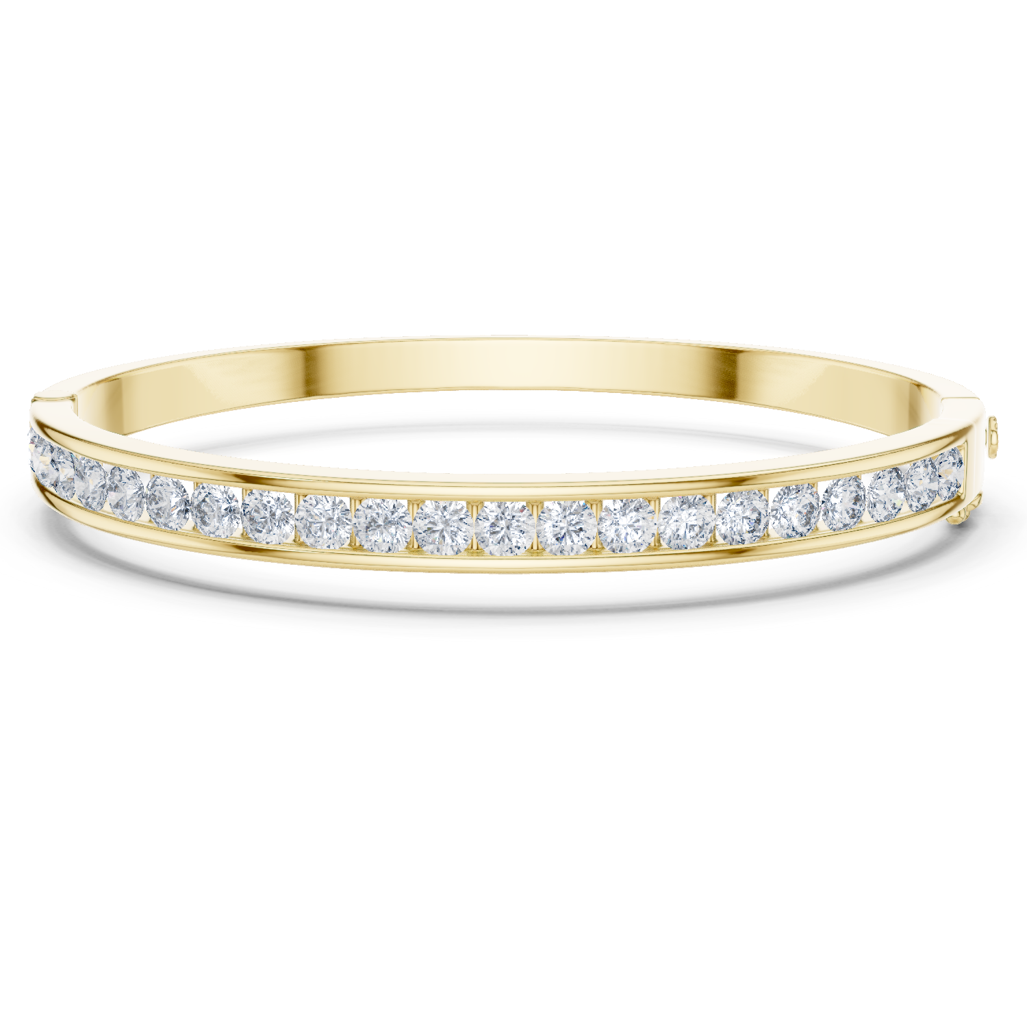 925 Silver Moissanite Channel Bracelet 14K Gold Plated