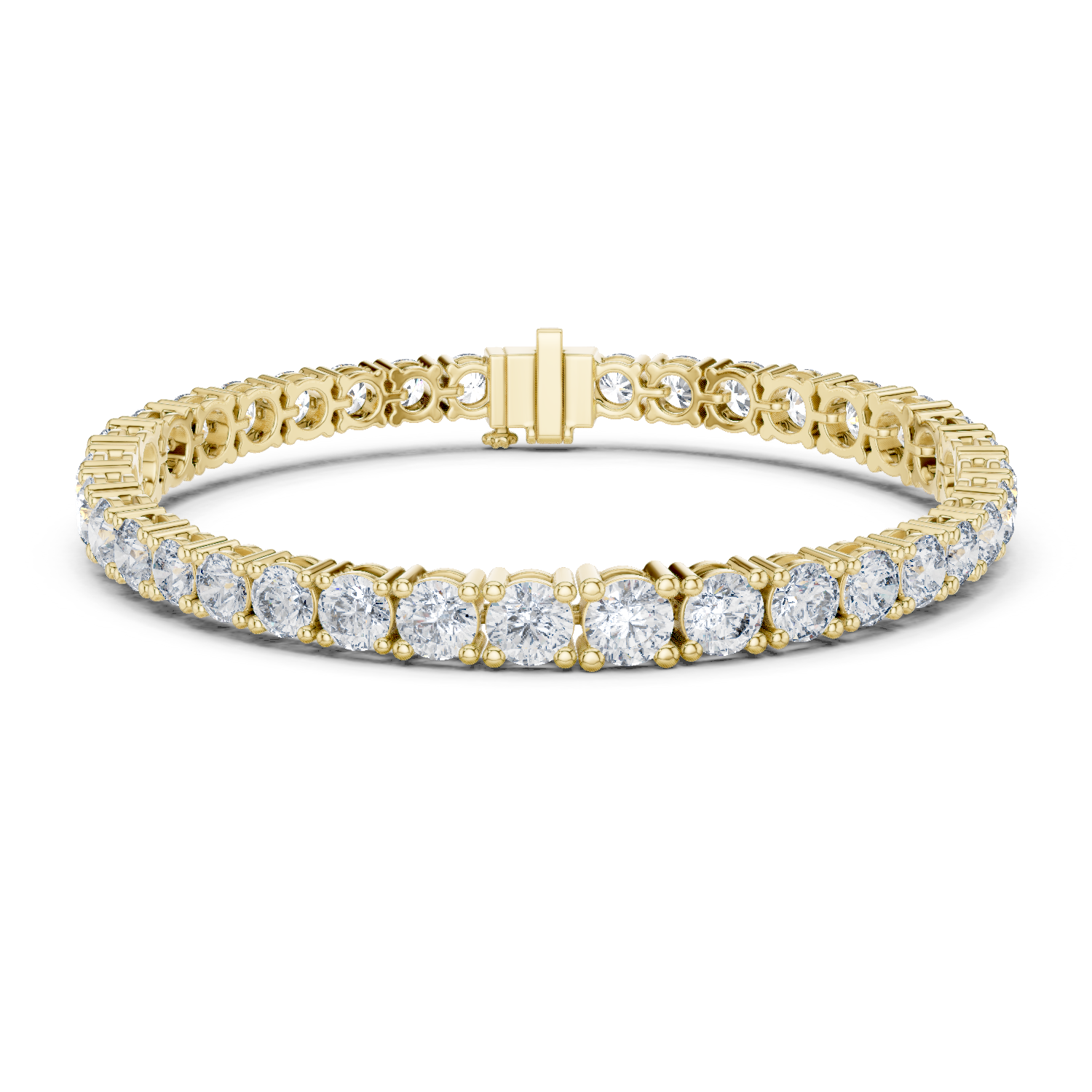 925 Silver Certified Moissanite Tennis Bracelet 14K Gold Plated