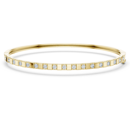 RKC 925 Perak Murni 0,39Ct Gelang Wanita Moissanite 14K Berlapis Emas Kuning Berat 11,50gm