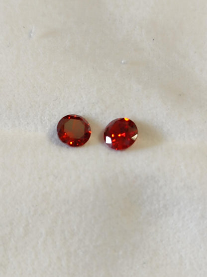 6 Piece Red Garnet Gemstone: Round Loose Cut (2mm-12mm)