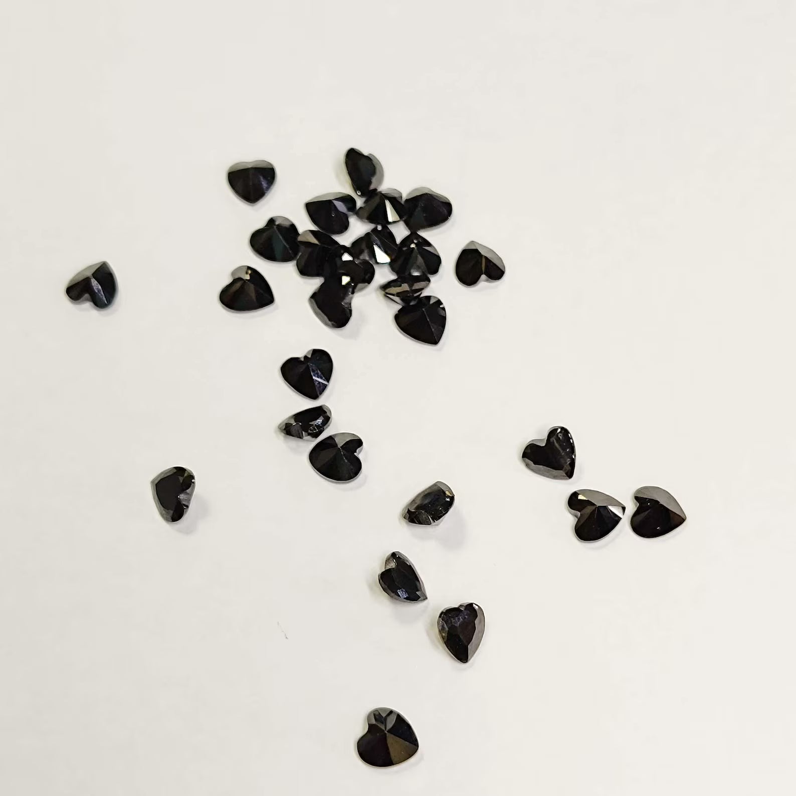 4.1mm Heart Cut Black Diamond, Loose Gemstone