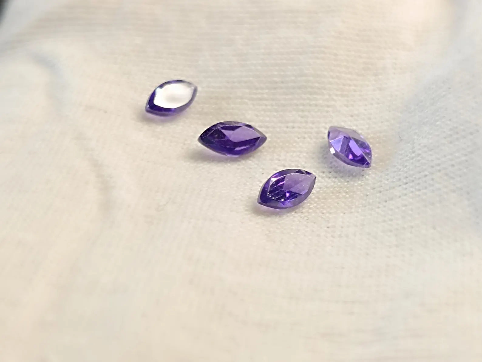 Amethyst Marquise Cut Loose Stones, 4 Piece Lot (5x2.5 MM)