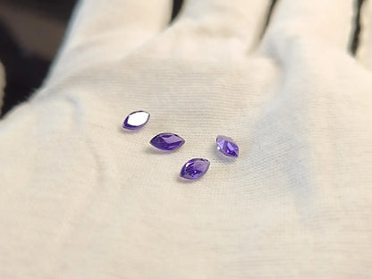Amethyst Marquise Cut Loose Stones, 4 Piece Lot (5x2.5 MM)