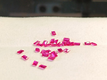 Loose Pink Sapphire Baguette, 2x5mm Jewelry Making Gem