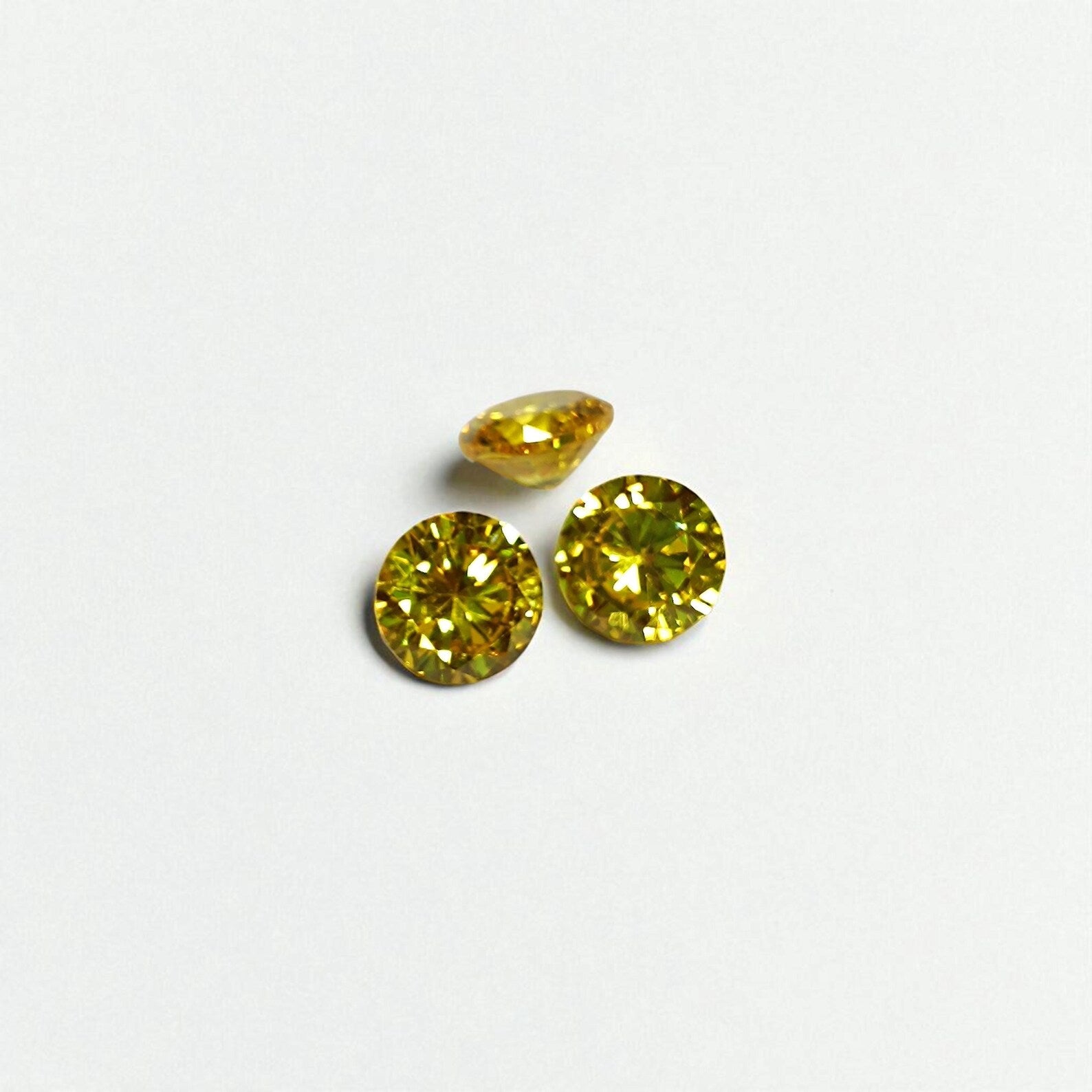 Yellow Citrine Loose Gemstone, 3PCS Round Cut (2-10 mm)