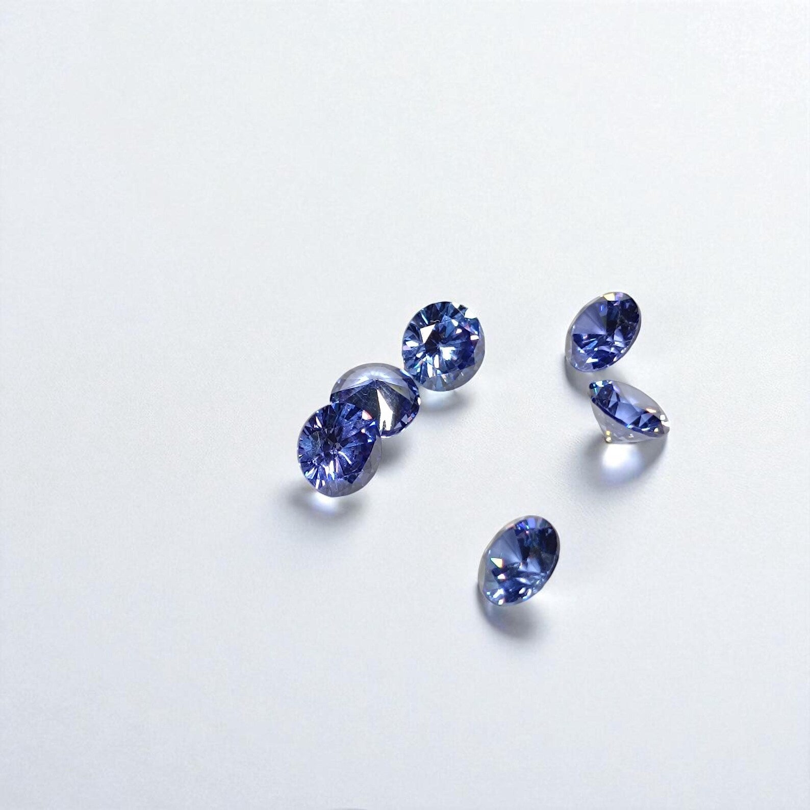 Round Cut Tanzanite Gemstone Lot, 4mm, LOT 6 Pcs