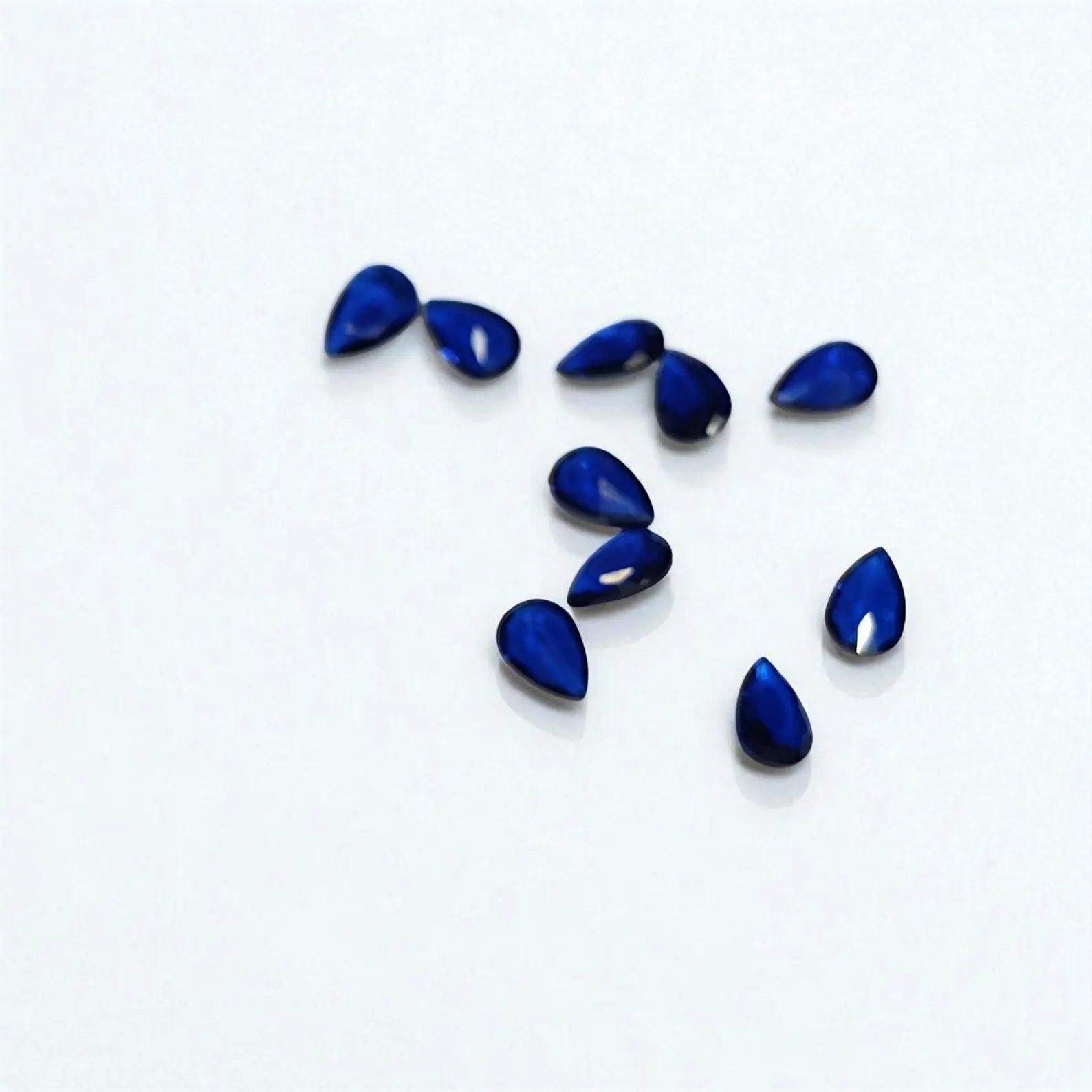 Blue Sapphire Pear Cut Shape September Birthstone 10pcs 4x3mm