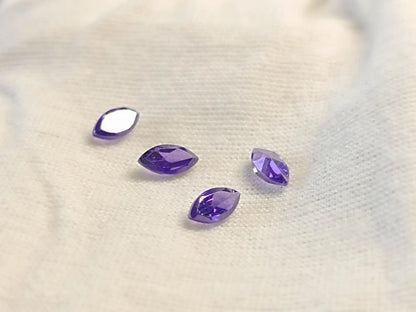 Amethyst Marquise Cut Loose Stones, 4 Piece Lot (5x2.5 MM)