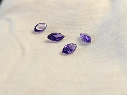 Amethyst Marquise Cut Loose Stones, 4 Piece Lot (5x2.5 MM)