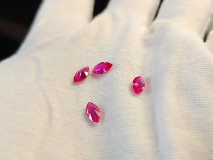 Pink Ruby Marquise Cut Loose Stones, 4 Piece Lot