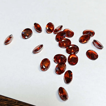 Red Garnet Oval Cut Lot 20pcs January Birthstone