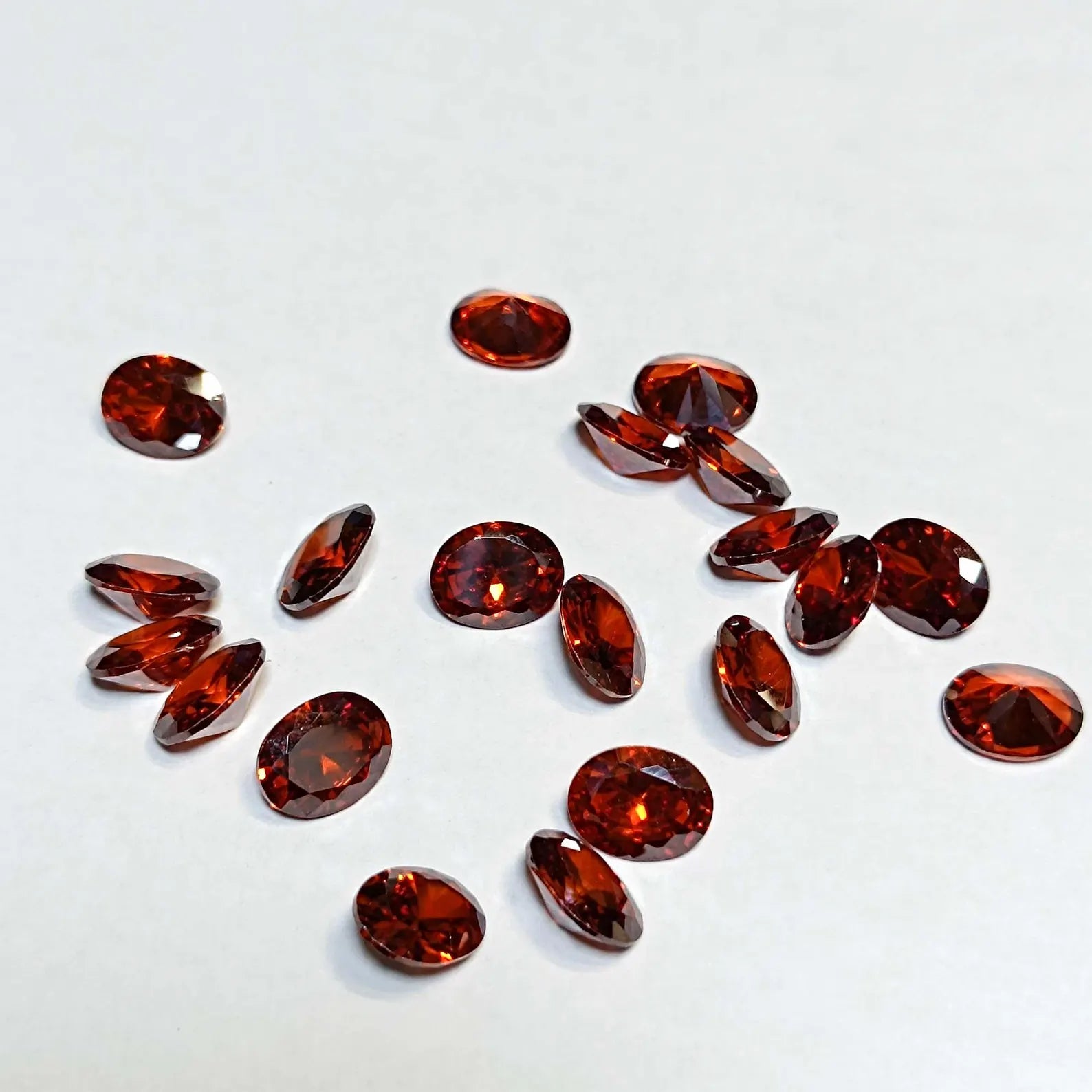 Red Garnet Oval Cut Lot 20pcs January Birthstone