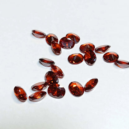 Red Garnet Oval Cut Lot 20pcs January Birthstone